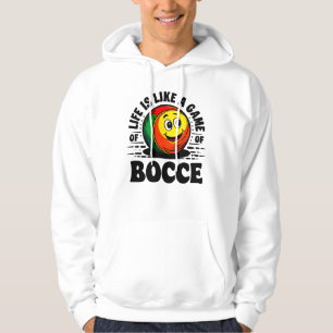 Het leven is als een spel van Bocce Retro cadeau Hoodie