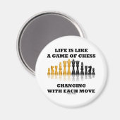 Het leven is als een spel van schaap (schaafhoudin magneet (Voorkant / Achterkant)