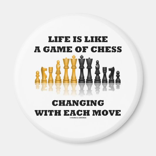 Het leven is als een spel van schaap (schaafhoudin magneet (Voorkant)