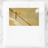 Het leven is als een trap Inspirerend Quote Rechthoekige Sticker (Tas)