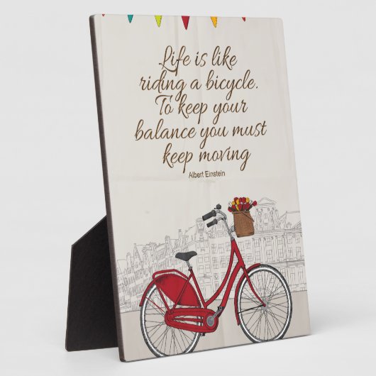 het leven is als fietsen fotoplaat (Zijkant)