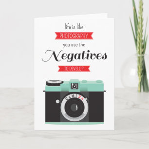 "Het leven is als fotograferen"  cameracitaat Kaart