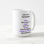 Het leven is als fotografie koffiemok (Voorkant rechts)