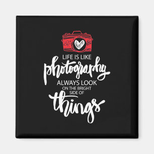Het leven is als fotografie magneet