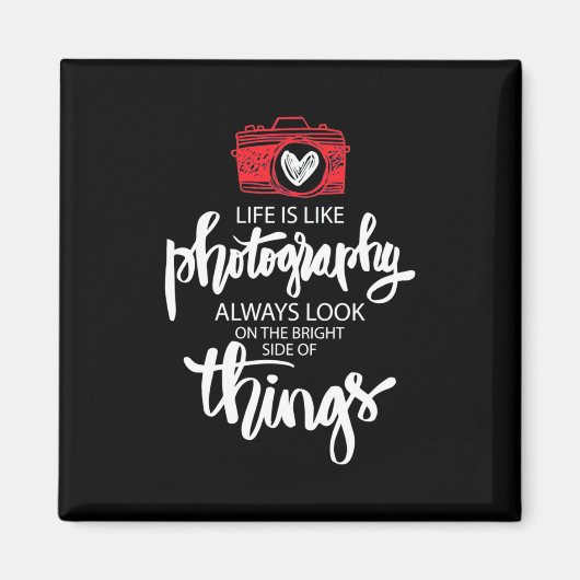 Het leven is als fotografie magneet (Voorkant)