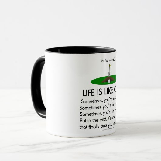 Het leven is als Golf Mok (Voorkant links)