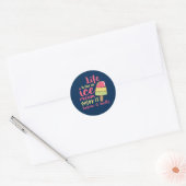 Het leven is als Ice Cream Inspirerend Summer Quot Ronde Sticker (Envelop)