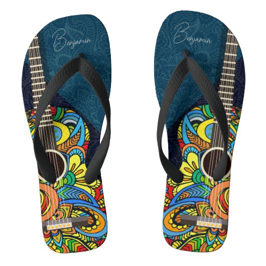 Het leven is als muziek, altijd een goed lied | gi teenslippers (Voetbed)