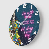 Het leven is als muziek, altijd een goed lied grote klok (Hoek)