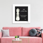Het leven is als schaken canvas afdruk (Insitu (Woonkamer))