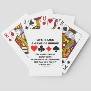 Het leven is als spel van brugdeterminisme vrije w pokerkaarten