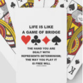 Het leven is als spel van brugdeterminisme vrije w pokerkaarten