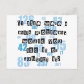 Het leven is als wiskunde briefkaart (Voorkant)