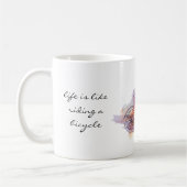 Het leven is alsof je een fiets bestuurt koffiemok (Links)