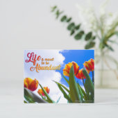 Het leven is bedoeld om overvloedig te zijn briefkaart (Staand voorkant)