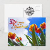 Het leven is bedoeld om overvloedig te zijn briefkaart (Voorkant / Achterkant)