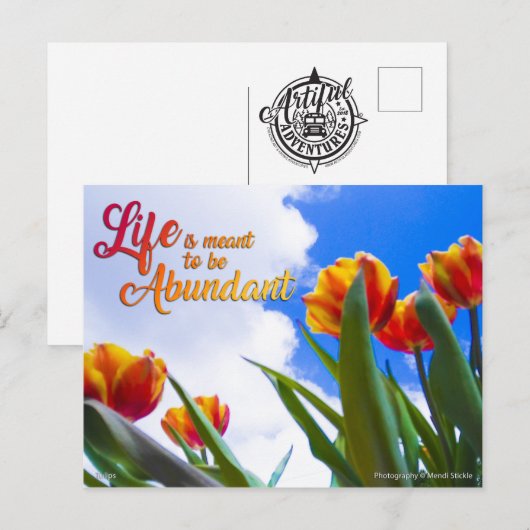 Het leven is bedoeld om overvloedig te zijn briefkaart (Voorkant / Achterkant)