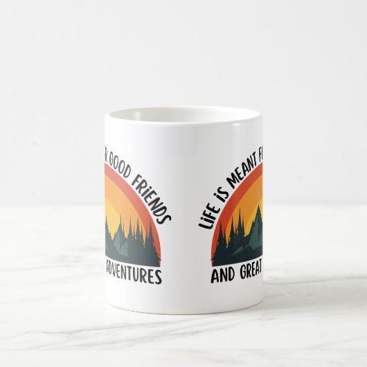 Het leven is bedoeld voor goede vrienden en geweld koffiemok (Center)