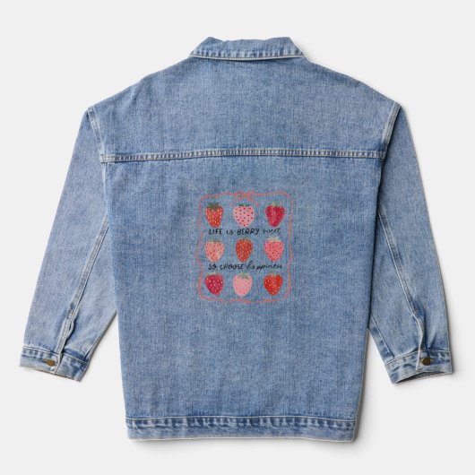 Het leven is Berry Sweet Denim Jacket (Achterkant)
