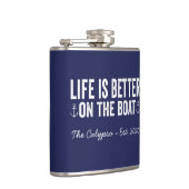 Het leven is beter aan boord | marine heupfles (Rechts)