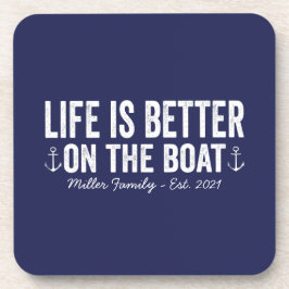 Het leven is beter aan boord | Navy Beverage Coast Bier Onderzetter