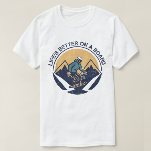 Het leven is beter aan boord t-shirt (Design voorkant)