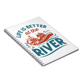 Het leven is beter aan de rivier de White Water Ra Notitieboek (Rechterzijde)