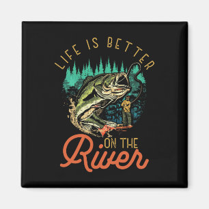 Het leven is beter aan de rivier Visserij citaten Magneet