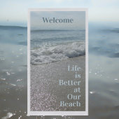 Het leven is beter aan de strand kust servet