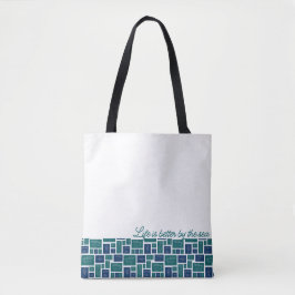 Het Leven Is Beter Aan De Zee Kustvispatroon Tote Bag