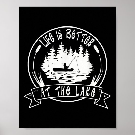 Het leven is beter aan het meer, grappige uitsprak poster (Voorkant)