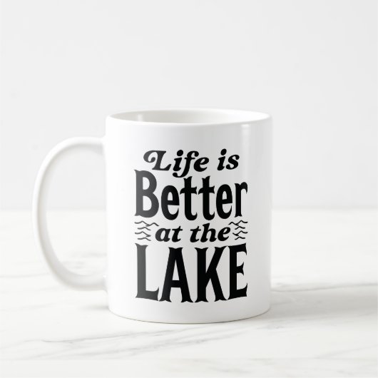 Het Leven Is Beter Aan Het Meer Koffiemok (Links)