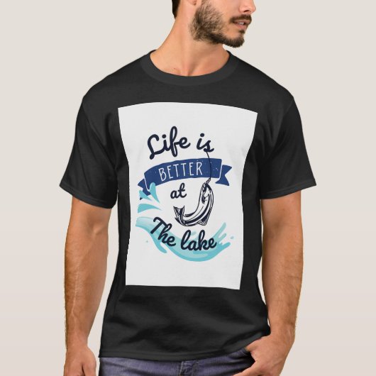 Het leven is beter aan het meer t-shirt (Voorkant)