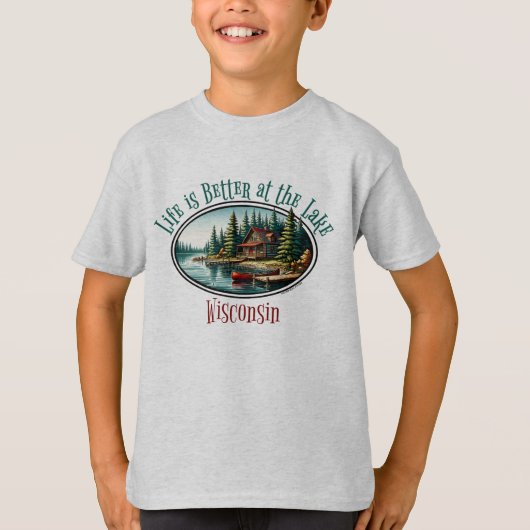 Het leven is beter aan het meer t-shirt (Voorkant)