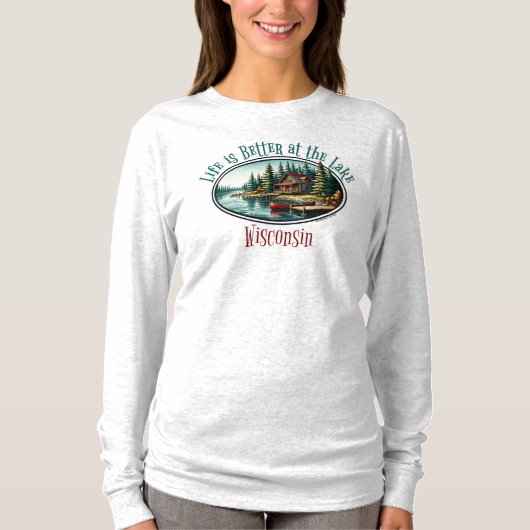 Het leven is beter aan het meer t-shirt (Voorkant)