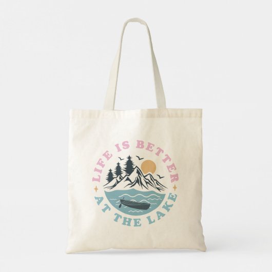 Het leven is beter aan het meer tote bag (Achterkant)