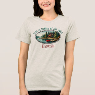 Het leven is beter aan het meer Tri-Blend shirt
