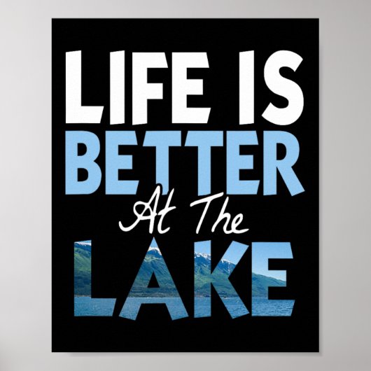 Het Leven Is Beter Aan Het Meer Vissen Bootvaren  Poster (Voorkant)