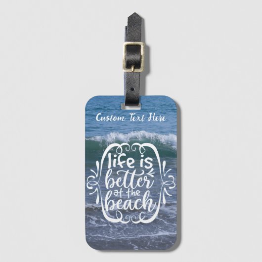 Het leven is beter aantoonbaar IJzeren oever Bagagelabel (Voorkant (verticaal))