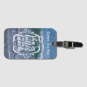 Het leven is beter aantoonbaar IJzeren oever Bagagelabel (Voorkant (horizontaal))