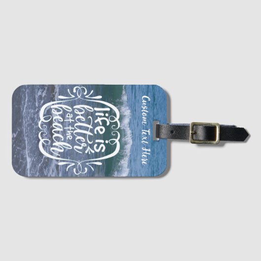 Het leven is beter aantoonbaar IJzeren oever Bagagelabel (Voorkant (horizontaal))
