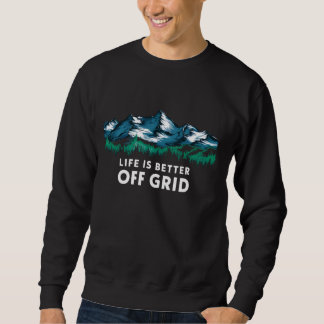 Het leven is beter af Grid Funny Camping Hippy Sim Trui