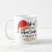 Het leven is beter als de Kerstman met Kerstmis te Koffiemok (Links)