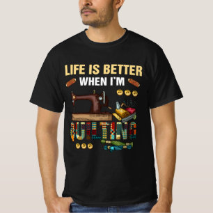 Het leven is beter als ik Quilter naai Qu T-shirt