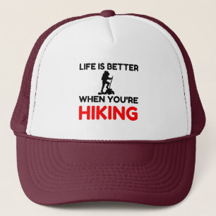 Het leven is beter als je aan het wandelen bent trucker pet
