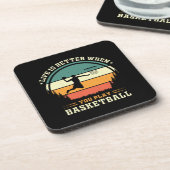 het leven is beter als je basketbal speelt bier onderzetter (Linkerzijde)