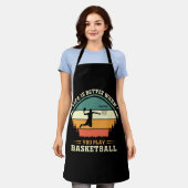 het leven is beter als je basketbal speelt schort (Gedragen)