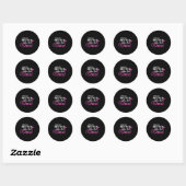 Het leven is beter als je dansende ballerina ronde sticker (Vel)