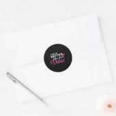 Het leven is beter als je dansende ballerina ronde sticker (Envelop)