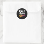 Het leven is beter als je danseres danst ronde sticker (Tas)